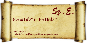 Szedlár Enikő névjegykártya